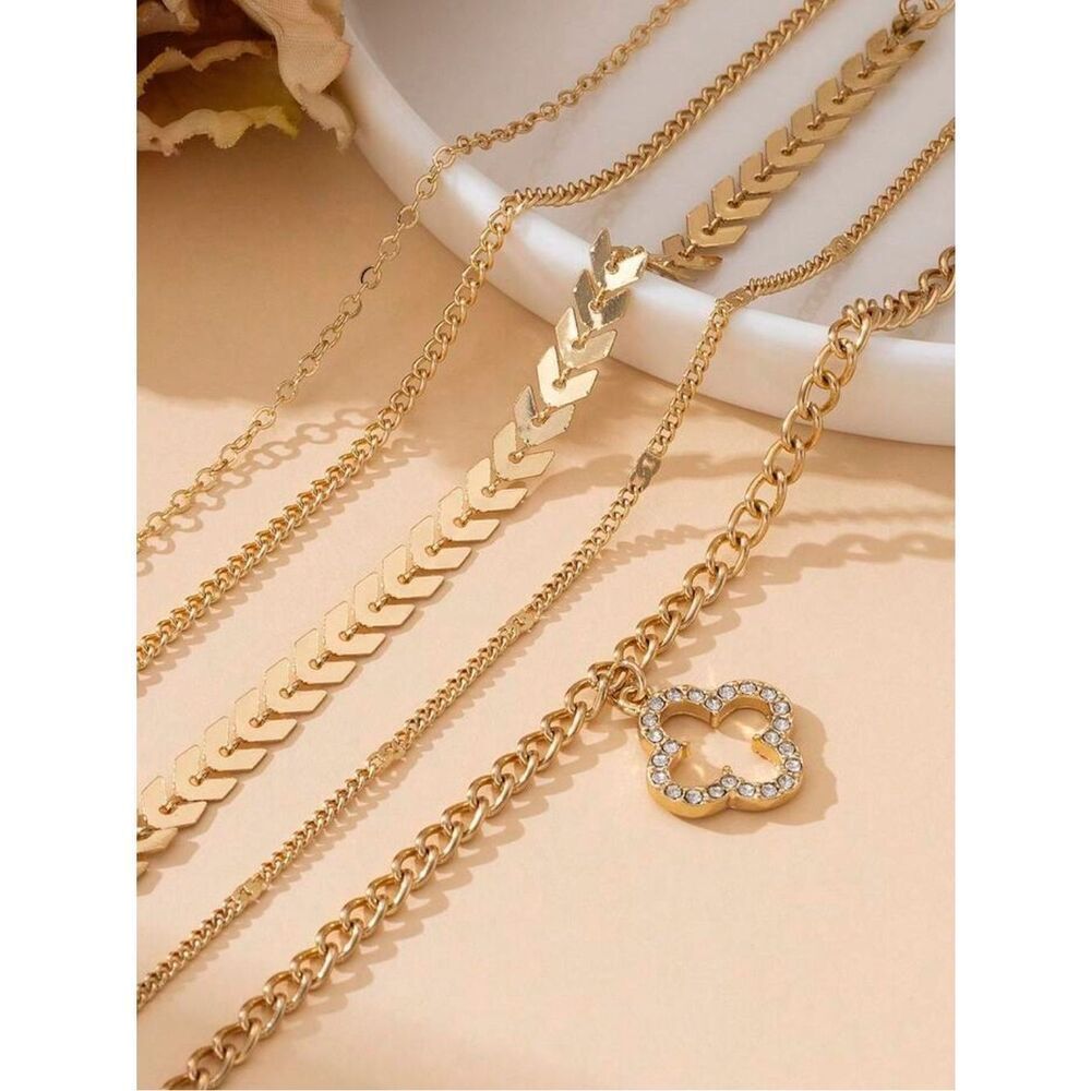 Gold Layered Anklet Set R624 - Picture 4 of 5